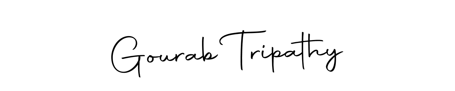 How to make Gourab Tripathy name signature. Use Autography-DOLnW style for creating short signs online. This is the latest handwritten sign. Gourab Tripathy signature style 10 images and pictures png