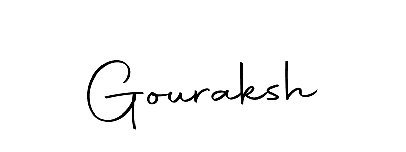 You should practise on your own different ways (Autography-DOLnW) to write your name (Gouraksh) in signature. don't let someone else do it for you. Gouraksh signature style 10 images and pictures png