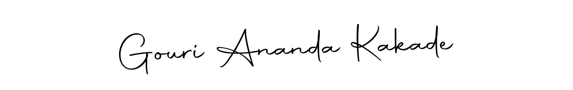 The best way (Autography-DOLnW) to make a short signature is to pick only two or three words in your name. The name Gouri Ananda Kakade include a total of six letters. For converting this name. Gouri Ananda Kakade signature style 10 images and pictures png