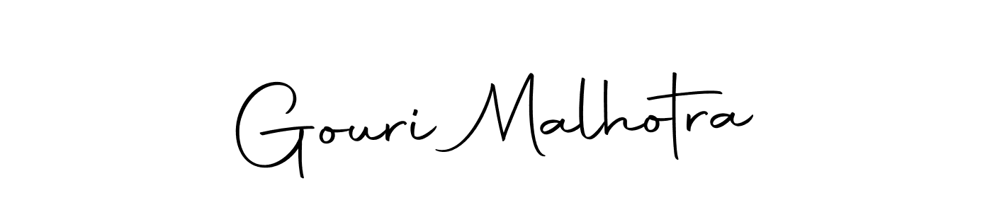 Create a beautiful signature design for name Gouri Malhotra. With this signature (Autography-DOLnW) fonts, you can make a handwritten signature for free. Gouri Malhotra signature style 10 images and pictures png