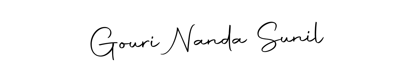 Here are the top 10 professional signature styles for the name Gouri Nanda Sunil. These are the best autograph styles you can use for your name. Gouri Nanda Sunil signature style 10 images and pictures png