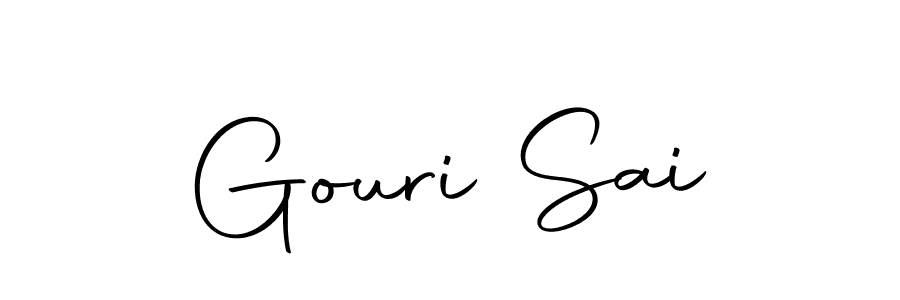 You can use this online signature creator to create a handwritten signature for the name Gouri Sai. This is the best online autograph maker. Gouri Sai signature style 10 images and pictures png