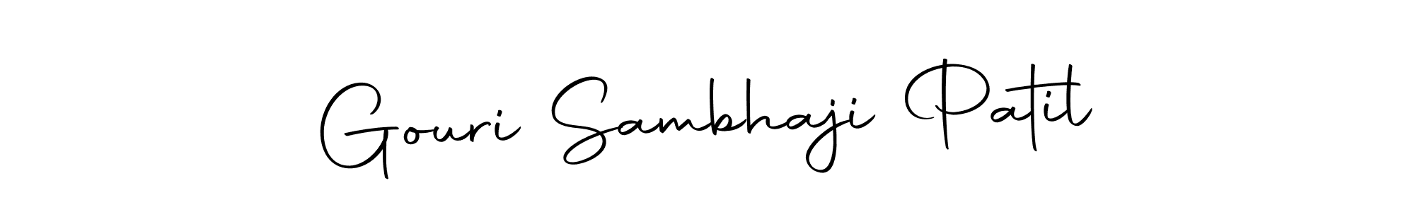 Use a signature maker to create a handwritten signature online. With this signature software, you can design (Autography-DOLnW) your own signature for name Gouri Sambhaji Patil. Gouri Sambhaji Patil signature style 10 images and pictures png