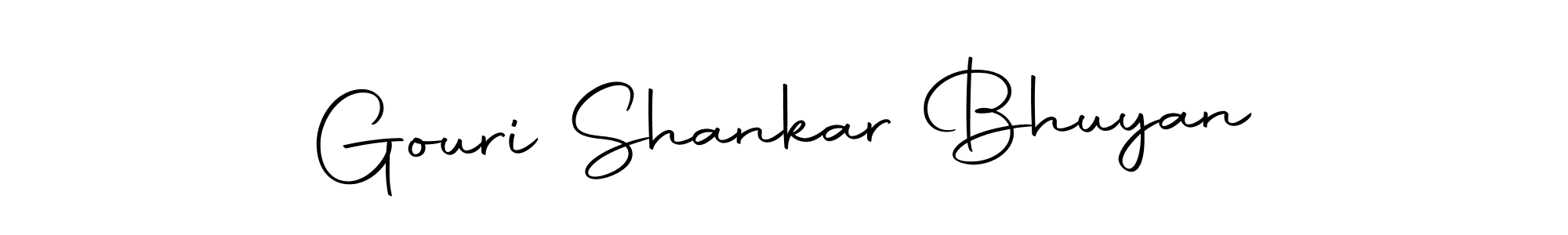 How to make Gouri Shankar Bhuyan name signature. Use Autography-DOLnW style for creating short signs online. This is the latest handwritten sign. Gouri Shankar Bhuyan signature style 10 images and pictures png