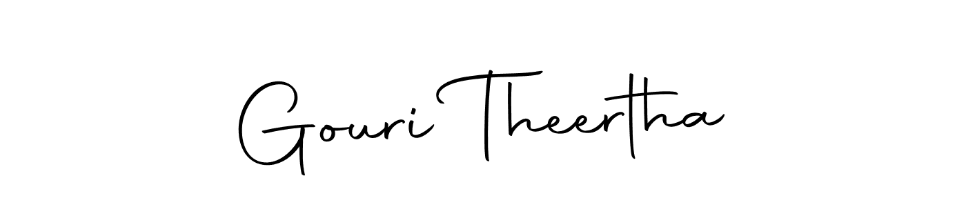 How to make Gouri Theertha name signature. Use Autography-DOLnW style for creating short signs online. This is the latest handwritten sign. Gouri Theertha signature style 10 images and pictures png