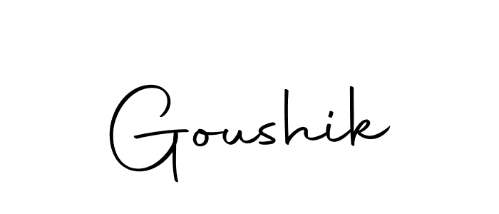 Goushik stylish signature style. Best Handwritten Sign (Autography-DOLnW) for my name. Handwritten Signature Collection Ideas for my name Goushik. Goushik signature style 10 images and pictures png