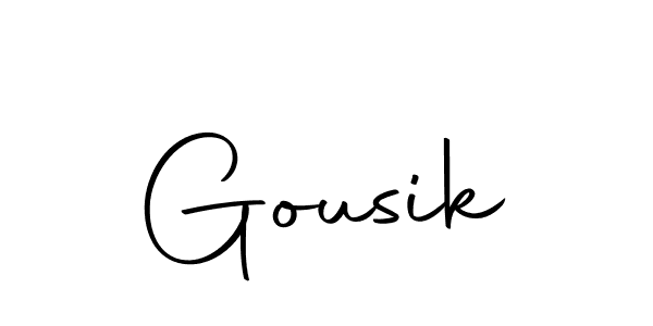 Make a beautiful signature design for name Gousik. With this signature (Autography-DOLnW) style, you can create a handwritten signature for free. Gousik signature style 10 images and pictures png