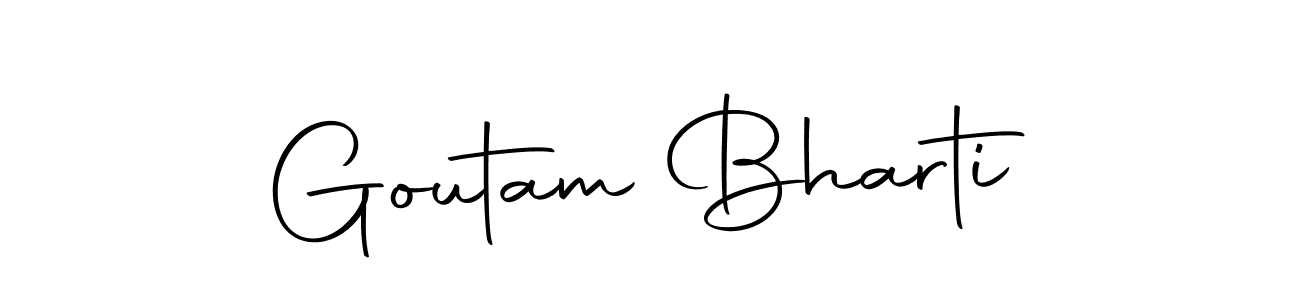 You should practise on your own different ways (Autography-DOLnW) to write your name (Goutam Bharti) in signature. don't let someone else do it for you. Goutam Bharti signature style 10 images and pictures png