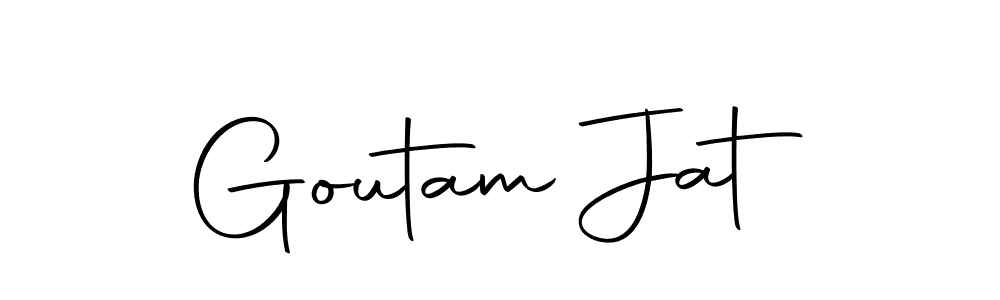 Use a signature maker to create a handwritten signature online. With this signature software, you can design (Autography-DOLnW) your own signature for name Goutam Jat. Goutam Jat signature style 10 images and pictures png