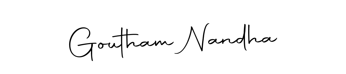 Similarly Autography-DOLnW is the best handwritten signature design. Signature creator online .You can use it as an online autograph creator for name Goutham Nandha. Goutham Nandha signature style 10 images and pictures png