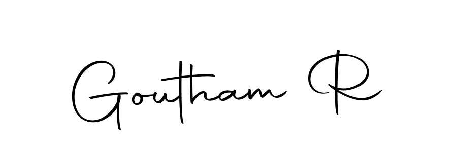 How to make Goutham R signature? Autography-DOLnW is a professional autograph style. Create handwritten signature for Goutham R name. Goutham R signature style 10 images and pictures png