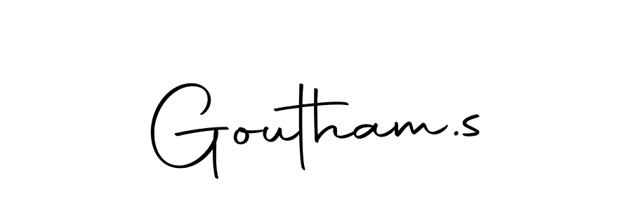 Use a signature maker to create a handwritten signature online. With this signature software, you can design (Autography-DOLnW) your own signature for name Goutham.s. Goutham.s signature style 10 images and pictures png