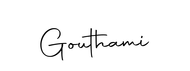 Make a beautiful signature design for name Gouthami. Use this online signature maker to create a handwritten signature for free. Gouthami signature style 10 images and pictures png