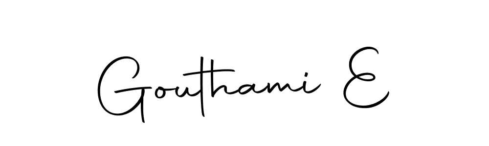 Autography-DOLnW is a professional signature style that is perfect for those who want to add a touch of class to their signature. It is also a great choice for those who want to make their signature more unique. Get Gouthami E name to fancy signature for free. Gouthami E signature style 10 images and pictures png