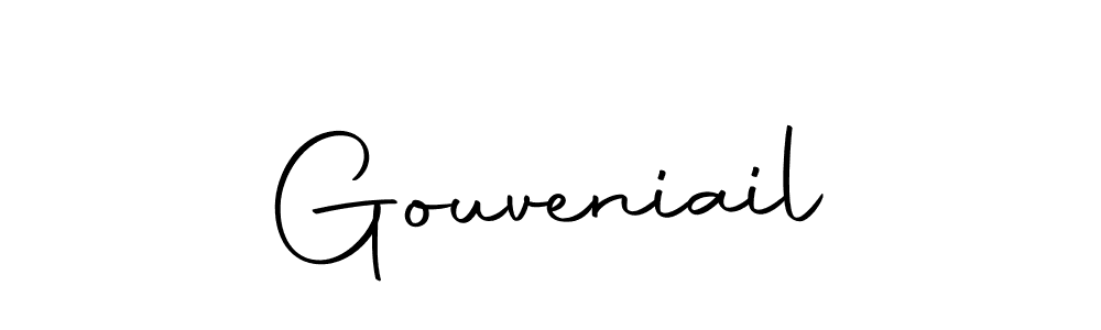 Make a beautiful signature design for name Gouveniail. With this signature (Autography-DOLnW) style, you can create a handwritten signature for free. Gouveniail signature style 10 images and pictures png