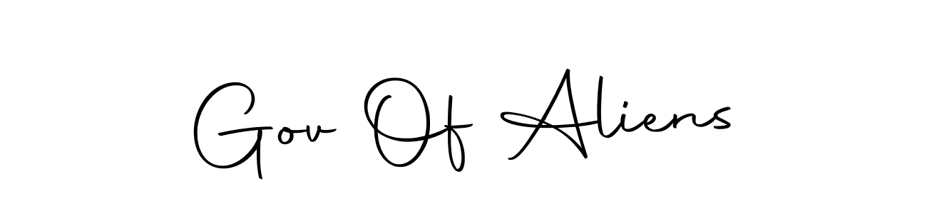 Create a beautiful signature design for name Gov Of Aliens. With this signature (Autography-DOLnW) fonts, you can make a handwritten signature for free. Gov Of Aliens signature style 10 images and pictures png