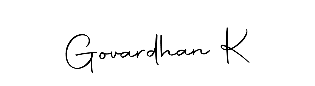 How to make Govardhan K name signature. Use Autography-DOLnW style for creating short signs online. This is the latest handwritten sign. Govardhan K signature style 10 images and pictures png