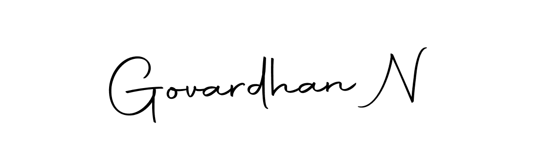 How to make Govardhan N name signature. Use Autography-DOLnW style for creating short signs online. This is the latest handwritten sign. Govardhan N signature style 10 images and pictures png