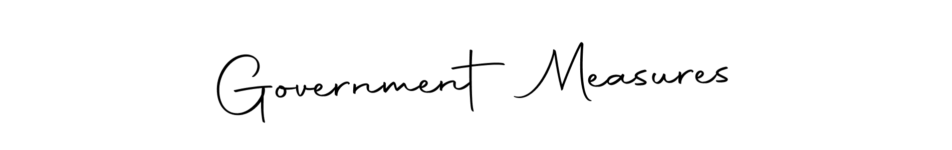 Use a signature maker to create a handwritten signature online. With this signature software, you can design (Autography-DOLnW) your own signature for name Government Measures. Government Measures signature style 10 images and pictures png