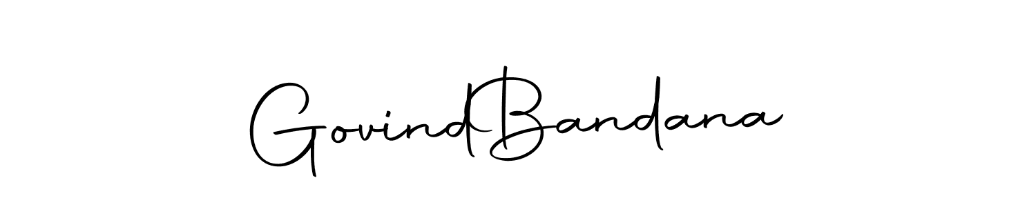 How to make Govind  Bandana name signature. Use Autography-DOLnW style for creating short signs online. This is the latest handwritten sign. Govind  Bandana signature style 10 images and pictures png