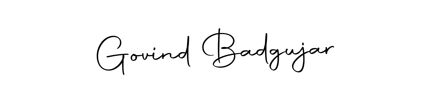 Design your own signature with our free online signature maker. With this signature software, you can create a handwritten (Autography-DOLnW) signature for name Govind Badgujar. Govind Badgujar signature style 10 images and pictures png