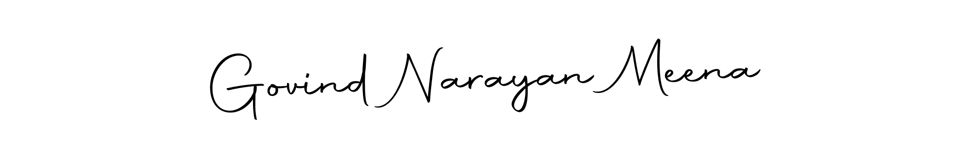 Create a beautiful signature design for name Govind Narayan Meena. With this signature (Autography-DOLnW) fonts, you can make a handwritten signature for free. Govind Narayan Meena signature style 10 images and pictures png