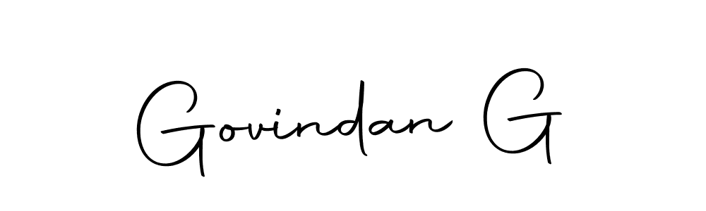 How to make Govindan G name signature. Use Autography-DOLnW style for creating short signs online. This is the latest handwritten sign. Govindan G signature style 10 images and pictures png
