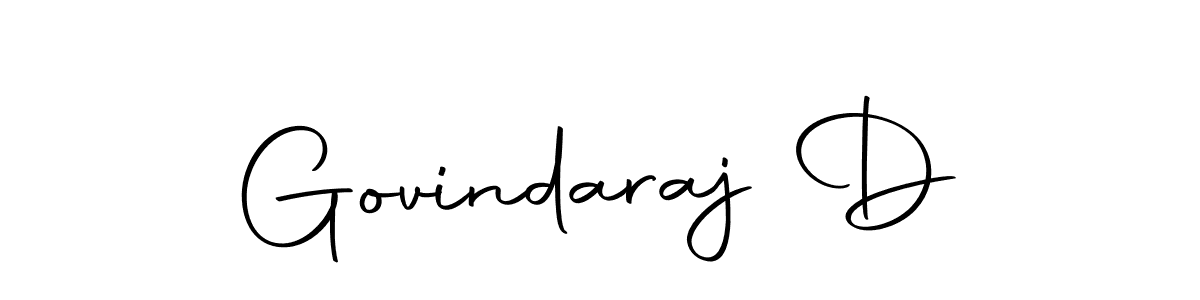 Use a signature maker to create a handwritten signature online. With this signature software, you can design (Autography-DOLnW) your own signature for name Govindaraj D. Govindaraj D signature style 10 images and pictures png