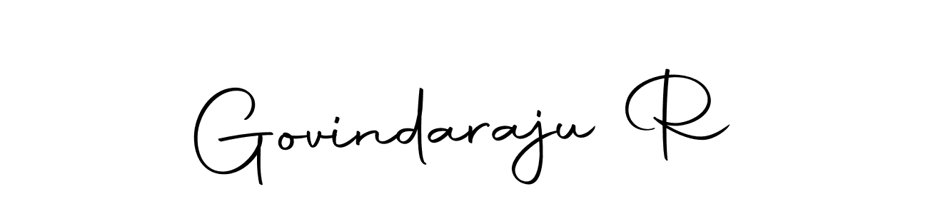 Use a signature maker to create a handwritten signature online. With this signature software, you can design (Autography-DOLnW) your own signature for name Govindaraju R. Govindaraju R signature style 10 images and pictures png