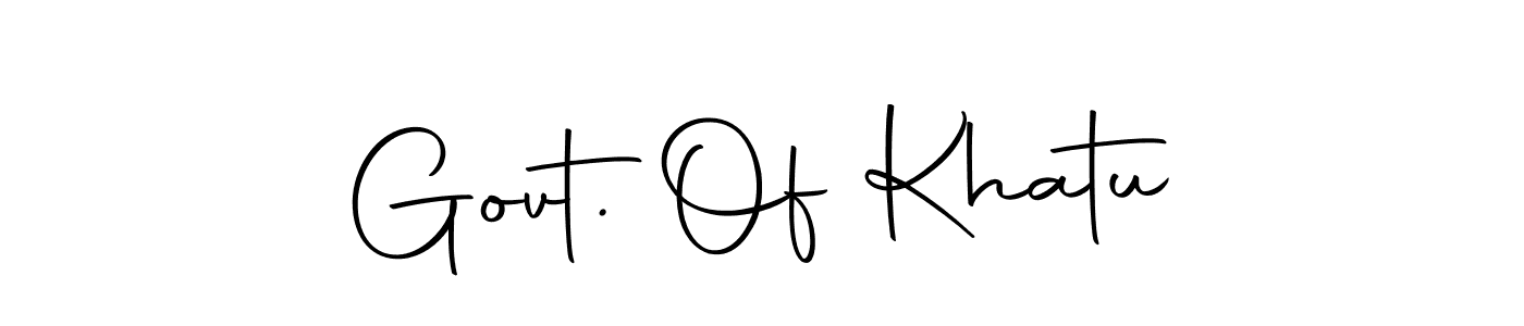 Use a signature maker to create a handwritten signature online. With this signature software, you can design (Autography-DOLnW) your own signature for name Govt. Of Khatu. Govt. Of Khatu signature style 10 images and pictures png