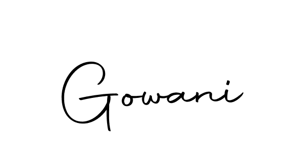 How to make Gowani signature? Autography-DOLnW is a professional autograph style. Create handwritten signature for Gowani name. Gowani signature style 10 images and pictures png