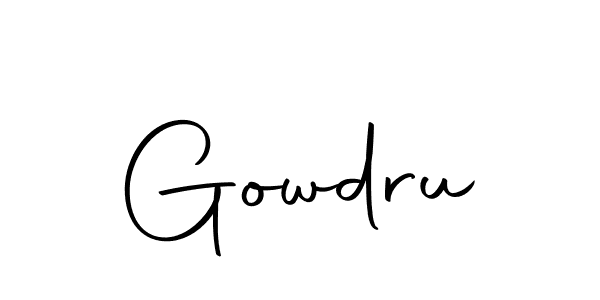 How to make Gowdru signature? Autography-DOLnW is a professional autograph style. Create handwritten signature for Gowdru name. Gowdru signature style 10 images and pictures png
