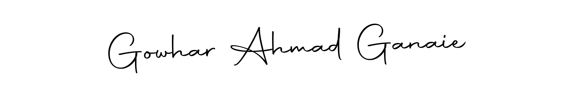 You should practise on your own different ways (Autography-DOLnW) to write your name (Gowhar Ahmad Ganaie) in signature. don't let someone else do it for you. Gowhar Ahmad Ganaie signature style 10 images and pictures png