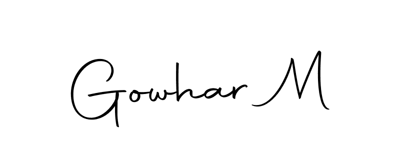 Make a beautiful signature design for name Gowhar M. With this signature (Autography-DOLnW) style, you can create a handwritten signature for free. Gowhar M signature style 10 images and pictures png