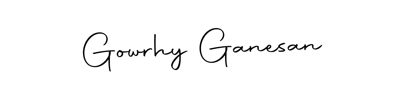 Create a beautiful signature design for name Gowrhy Ganesan. With this signature (Autography-DOLnW) fonts, you can make a handwritten signature for free. Gowrhy Ganesan signature style 10 images and pictures png