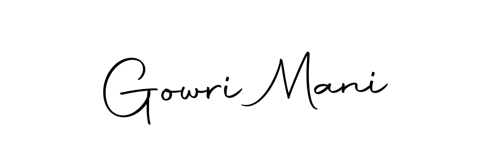 Similarly Autography-DOLnW is the best handwritten signature design. Signature creator online .You can use it as an online autograph creator for name Gowri Mani. Gowri Mani signature style 10 images and pictures png