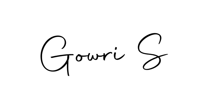 How to make Gowri S signature? Autography-DOLnW is a professional autograph style. Create handwritten signature for Gowri S name. Gowri S signature style 10 images and pictures png