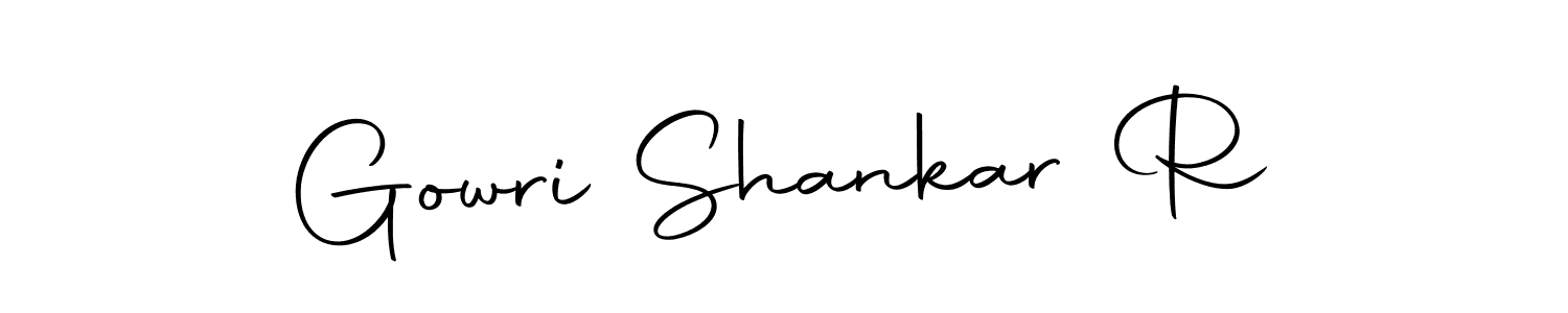Make a beautiful signature design for name Gowri Shankar R. With this signature (Autography-DOLnW) style, you can create a handwritten signature for free. Gowri Shankar R signature style 10 images and pictures png