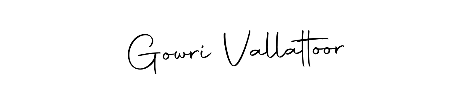 Make a beautiful signature design for name Gowri Vallattoor. Use this online signature maker to create a handwritten signature for free. Gowri Vallattoor signature style 10 images and pictures png