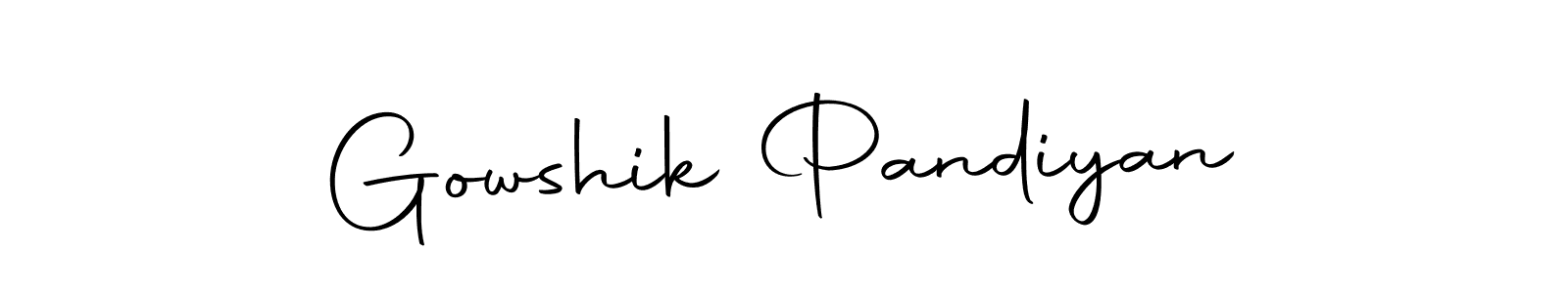 The best way (Autography-DOLnW) to make a short signature is to pick only two or three words in your name. The name Gowshik Pandiyan include a total of six letters. For converting this name. Gowshik Pandiyan signature style 10 images and pictures png