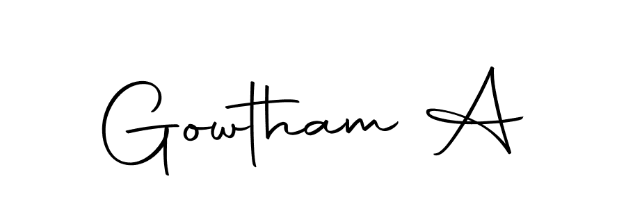 You should practise on your own different ways (Autography-DOLnW) to write your name (Gowtham A) in signature. don't let someone else do it for you. Gowtham A signature style 10 images and pictures png