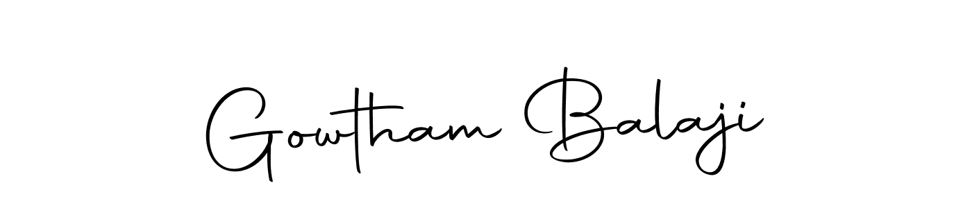 Create a beautiful signature design for name Gowtham Balaji. With this signature (Autography-DOLnW) fonts, you can make a handwritten signature for free. Gowtham Balaji signature style 10 images and pictures png