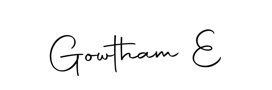if you are searching for the best signature style for your name Gowtham E. so please give up your signature search. here we have designed multiple signature styles  using Autography-DOLnW. Gowtham E signature style 10 images and pictures png