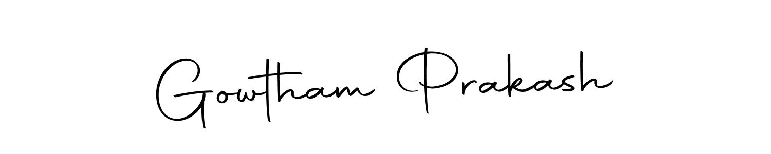 Design your own signature with our free online signature maker. With this signature software, you can create a handwritten (Autography-DOLnW) signature for name Gowtham Prakash. Gowtham Prakash signature style 10 images and pictures png