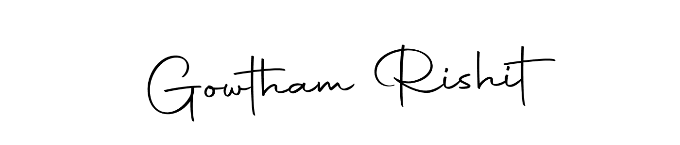 Autography-DOLnW is a professional signature style that is perfect for those who want to add a touch of class to their signature. It is also a great choice for those who want to make their signature more unique. Get Gowtham Rishit name to fancy signature for free. Gowtham Rishit signature style 10 images and pictures png