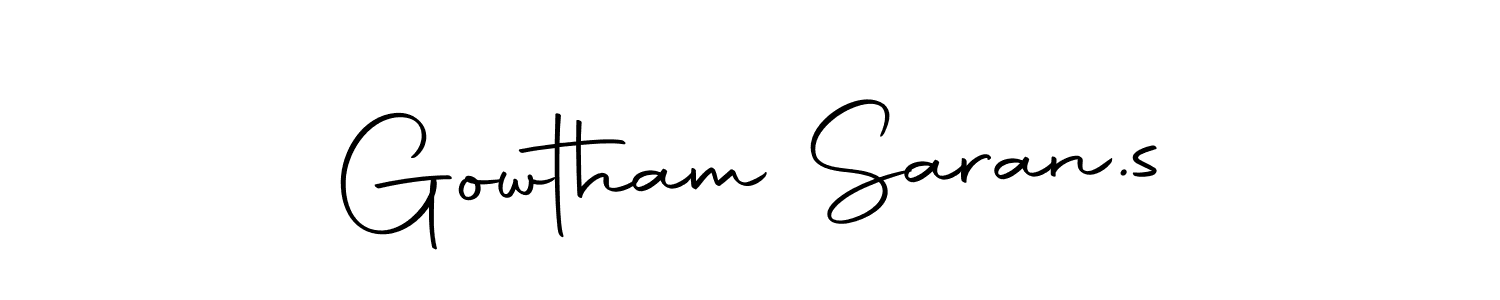 Create a beautiful signature design for name Gowtham Saran.s. With this signature (Autography-DOLnW) fonts, you can make a handwritten signature for free. Gowtham Saran.s signature style 10 images and pictures png