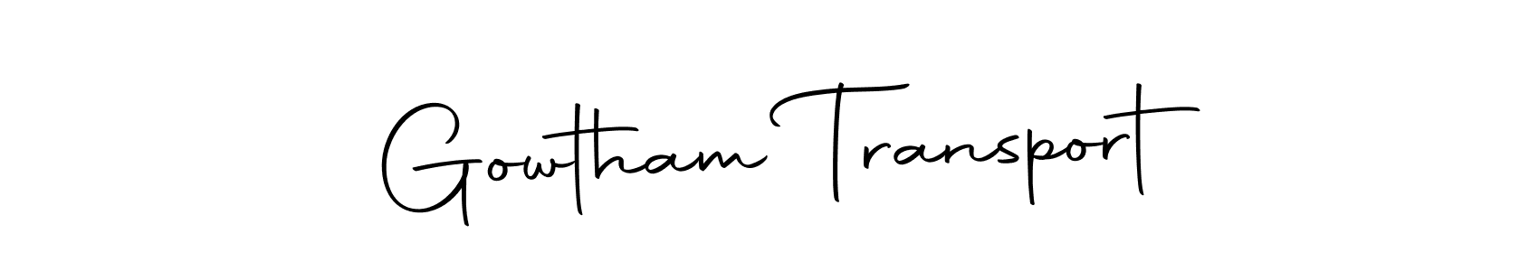 Make a beautiful signature design for name Gowtham Transport. Use this online signature maker to create a handwritten signature for free. Gowtham Transport signature style 10 images and pictures png