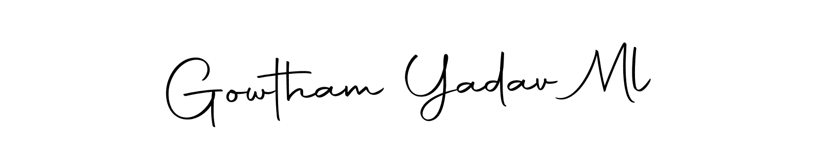 How to Draw Gowtham Yadav Ml signature style? Autography-DOLnW is a latest design signature styles for name Gowtham Yadav Ml. Gowtham Yadav Ml signature style 10 images and pictures png