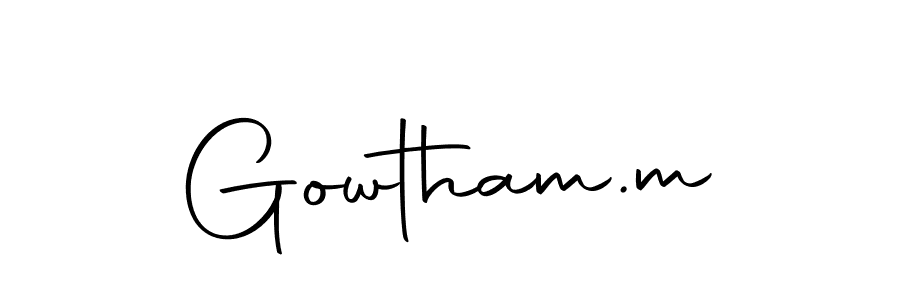 Also we have Gowtham.m name is the best signature style. Create professional handwritten signature collection using Autography-DOLnW autograph style. Gowtham.m signature style 10 images and pictures png