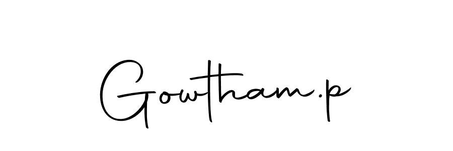 if you are searching for the best signature style for your name Gowtham.p. so please give up your signature search. here we have designed multiple signature styles  using Autography-DOLnW. Gowtham.p signature style 10 images and pictures png